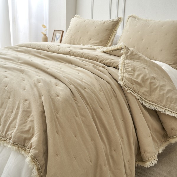 Κουβρ-λι Down Town Venus Beige 240Χ260 + 2 Μαξ/κες 50Χ70 
