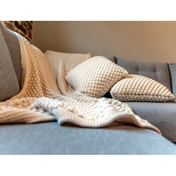  Ριχτάρι Πολυθρόνας Popcorn 130×180 Throw/Blanket (Beige)