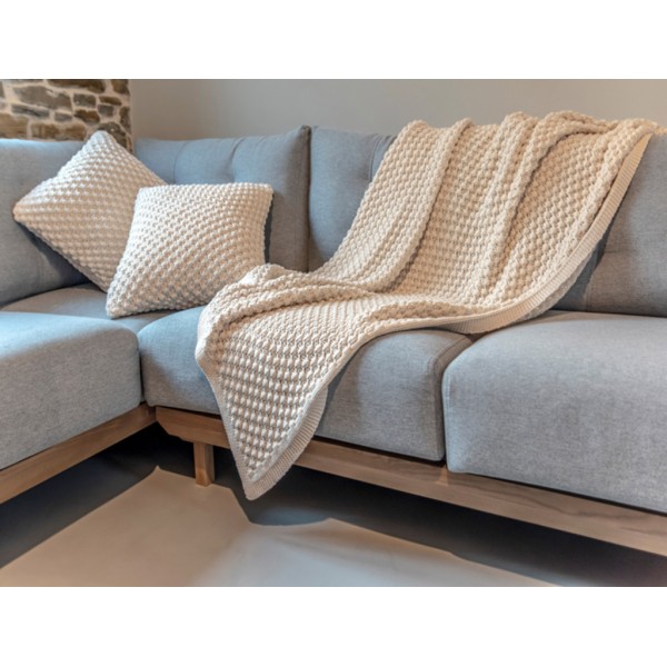  Ριχτάρι Πολυθρόνας Popcorn 130×180 Throw/Blanket (Beige)