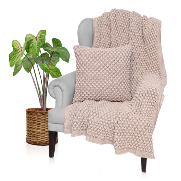 Popcorn 130×180 Throw/Blanket (Sandy Brown)