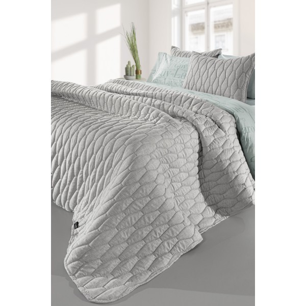 Σετ Κουβερλί 2τμχ. Diamante Grey 220x240